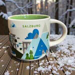Starbucks Salzburg Austria You Are Here Collection 14oz Ceramic Coffee Cup EUC
